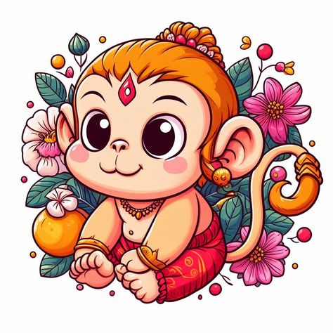 Hanuman Ji Cute Wallpaper, Baby Hanuman Drawing, Hanuman Simple Drawing, God Cartoon Wallpaper, Cute Hanuman Ji Drawing, Cute Hanuman Ji Wallpapers, Hanuman Ji Painting Easy, Cute Hanuman Drawing, Cute God Drawing