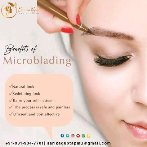 Microblading Benefits, Pmu Eyebrows, Micro Blading, Glam Studio, Phi Brows, Brow Threading, Micro Pigs, Makeup Ads, Dental Crowns