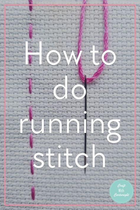 How to do running stitch (step by step) - Craft with Cartwright Running Stitch Tutorial, Running Stitch Embroidery Design, Embroidery Running Stitch, Running Stitch Embroidery, Stitch Step By Step, Machine Embroidery Tutorials, Ith Machine Embroidery, Basic Embroidery, Birds Embroidery Designs