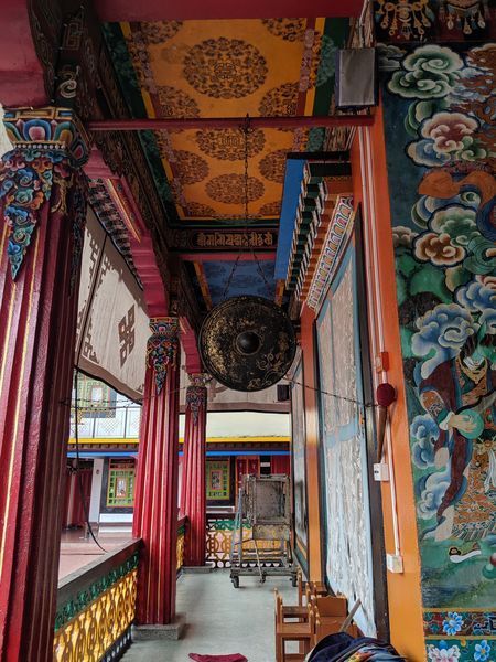 Rumtek Monastery Sikkim, Sikkim Architecture, Sikkim Monastery, Gangtok Sikkim Aesthetic, Sikkim Aesthetic, Sikkim Photography, Monastery Aesthetic, Tibetan Architecture, Monastery Interior