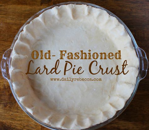 Old-Fashioned Lard Pie Crust - Daily Rebecca Old Fashioned Pie Crust, Old Fashioned Pie Crust Recipe, Lard Pie Crust, Making Pie Crust, Pie Crust Recipe Easy, Pie Dough Recipe, Homemade Pie Crust Recipe, Water Drain, Easy Pie