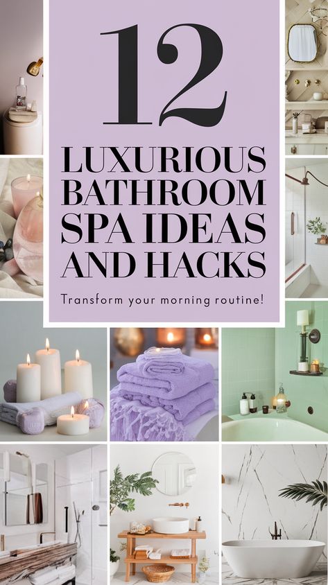 12 Spa-Like Bathroom Hacks That'll Turn Your Morning Routine into a Retreat! Making Bathroom Spa Like, Spa Ideas For Bathroom, Spa Bathroom Artwork, Spa Spaces Room Ideas, Spa Type Bathroom, How To Create A Spa Like Bathroom, Spa Restroom Ideas, Diy Spa Decor, Spa Bathroom Ideas Decor