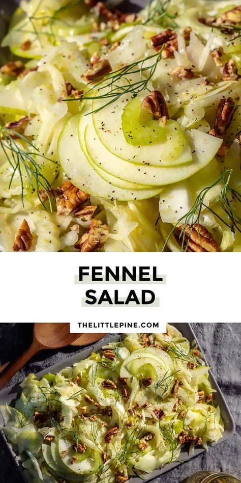 Fennel Salad Recipes, Leek Salad, Sauerkraut Salad, Sweet Dressing, Cauliflower Risotto, Gourmet Chicken, Wedge Salad, Pine Kitchen, Squash Salad