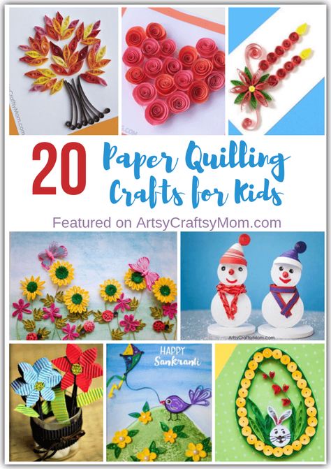 Our list of Paper Quilling Crafts for the entire year have you covered for all seasons and festivals! From New Year's to 4th of July to Christmas - it's all here! Paper Quilling For Kids, Quilling Ideas For Beginners, Quilling For Kids, Paper Quilling Ideas, Quilling Images, Paper Quilling For Beginners, Flowers Cards, Quilling Ideas, Quilling Craft