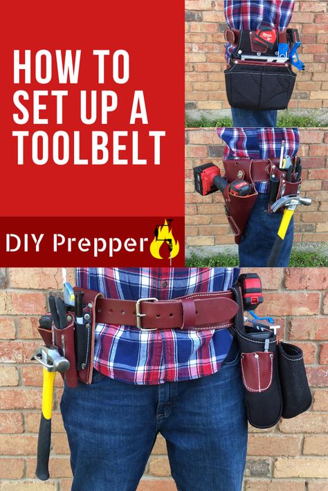 Having a good tool belt is a great way to keep your tools organized and accessible. Tool belts are even better when you customize them to fit your needs. #toolbeltsetup #occidentalleather #framingbelt #diyprepper Tool Belt Drawing Reference, Diy Tool Belt, Sewing Tool Belt, Leather Tool Belt Diy, Tool Belt Diy, Make Your Own Tool Belt, Best Tool Belt, Carpenter Belt, Occidental Leather