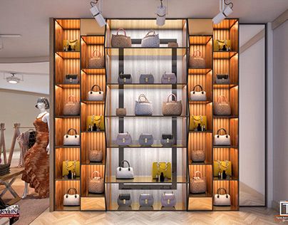 Handbag Store Design, Bags Shop Interior Design, Bag Shop Interior, Designer Bag Display, Bag Display Ideas Bedroom, Bag Store Design, Bag Showroom, Bag Store Display, Bag Cabinet