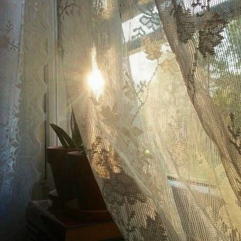 An Open Window, Fresh Farmhouse, Grandma's House, Lace Curtains, Grandmas House, Open Window, Through The Window, Morning Light, My New Room