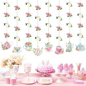 Tea Party Birthday Decorations, Girls Tea Party Birthday, Floral Tea Party, Ceiling Window, Mad Hatters Tea Party, Wall Fireplace, Add Color To Your Home, Girls Tea Party, Tea Party Decorations