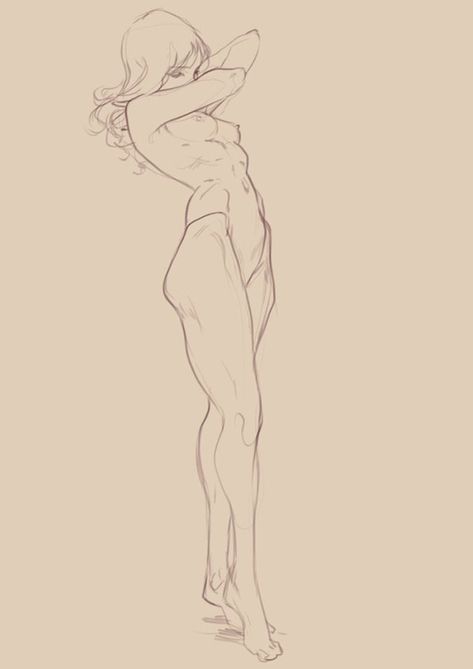 Woman Stretching Drawing Reference, Lower Body Reference Drawing, Drawing Reference Body Anatomy, Shading Body Reference, Suit Character Design Woman, How To Draw A Person From The Back, Nude References For Art Pose, Pinup Drawing Reference, People Looking Up Reference