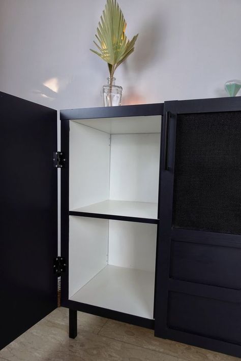 Industrial Ikea, Ikea Cubes, Ikea Sideboard, Armoire Ikea, Diy Furniture Repurpose, Diy Cabinet Doors, Ikea Kallax Hack, Diy Home Interior, End Tables Diy