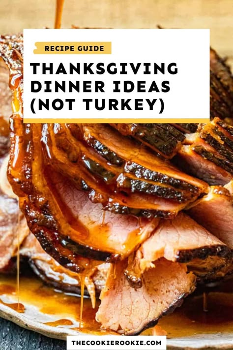 Alternative Turkey Thanksgiving, Alternative Turkey Dinner Ideas, Best Thanksgiving Main Dish, Thanksgiving Non Turkey Recipes, Christmas Dinner Not Turkey, Thanksgiving Protein Not Turkey, Turkey Dinners Thanksgiving, Meat Options For Thanksgiving, Turkey Dinner Menu Ideas