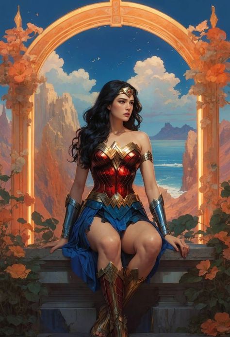 Dc Women Characters, Dc Comics Art Wallpaper, Wonder Woman Fanart, Wonder Woman Wallpaper, Wonder Woman Drawing, Wonder Woman Artwork, Woman Wallpaper, Amazonian Warrior, Dc Comics Wallpaper