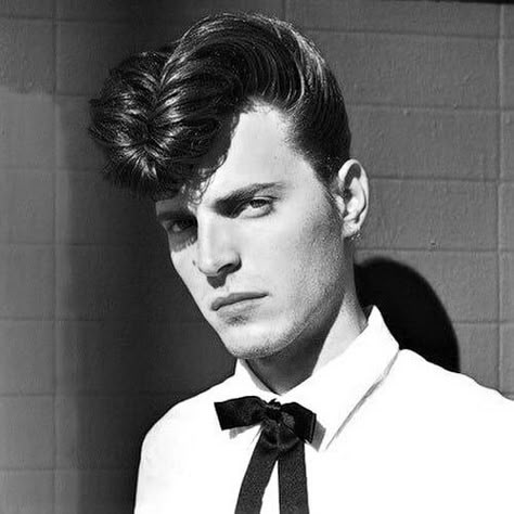 Mens 50s Hairstyles, 1950s Mens Hairstyles, 40s Hairstyles, Vintage Hairstyles Tutorial, 1950s Hairstyles, 50s Hairstyles, 1940s Hairstyles, Rockabilly Hair, Short Hairdos