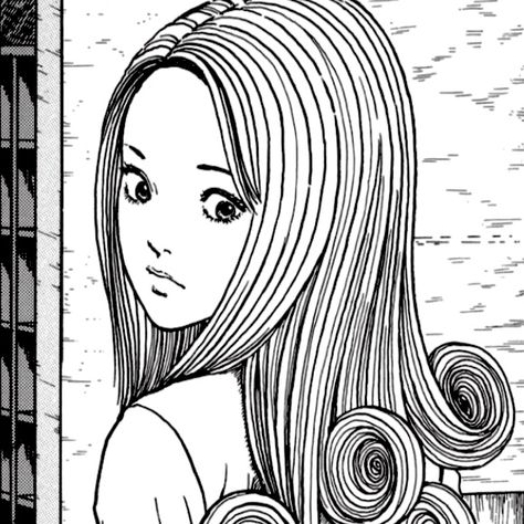 Junji Ito, A Girl, Japan, Twitter, Hair, White, Black