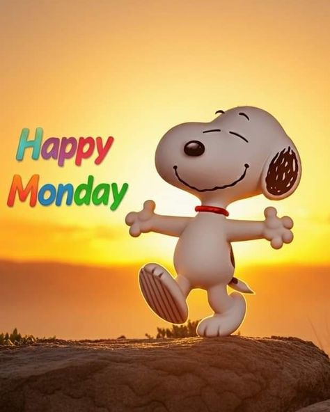 Happy Monday Snoopy, Monday Snoopy, Today's The Day, Love Hugs, Weekday Quotes, Happy Monday Everyone, Snoopy Images, Snoopy Pictures, Snoopy And Friends