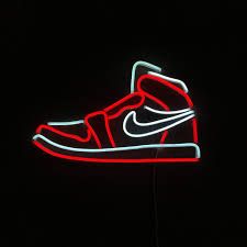 Flexible Neon Light, Neon Shoes, Jordan Logo Wallpaper, Shoe Poster, Nike Art, Neon Wall Signs, Led Logo, Nike Neon, Jordan Logo