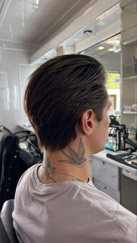 Ear Tattoo, Behind Ear Tattoo, Hair Cuts, Black And White, Tattoos, Hair, Black