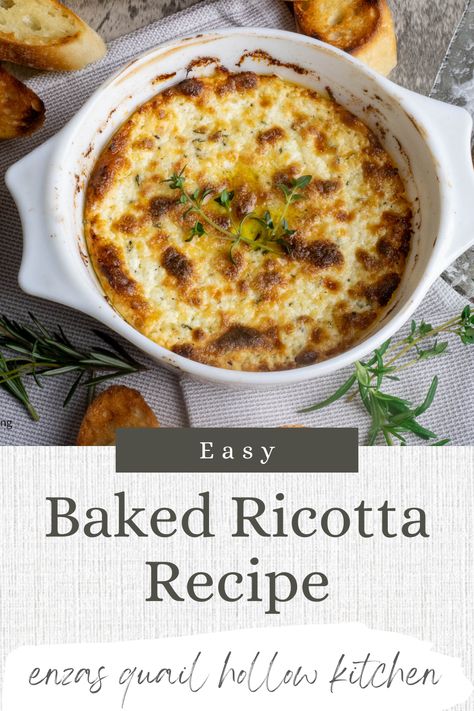 Ricotta Mozzarella Recipes, Riccota Cheese Dips, Italian Appetizers Easy, Dinner 2023, Ricotta Recipe, Italian Recipes Appetizers, Italian Appetizer, Traditional Holiday Recipes, Baked Dips