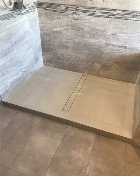 Shower Bottom Ideas, Shower Bases Ideas, Showers With Shower Pans, Solid Shower Pan, Corian Shower Pan, Solid Surface Shower Floor, Solid Shower Floor, Shower With Pan Floor, Shower Bases Pan