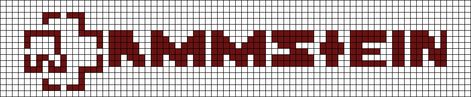 Band Logo Pixel Art, Rammstein Logo, Picture Graphs, Perler Art, Perler Crafts, Pixel Crochet, Kandi Patterns, Pixel Art Grid, Till Lindemann