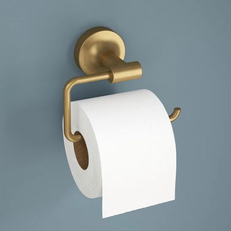 Franklin Brass Wall Mount Toilet Paper Holde | Wayfair Square Toilet, Brass Toilet, Brass Toilet Paper Holder, Wall Mount Toilet, Bathroom Toilet Paper Holders, Toilet Paper Storage, Soft Modern, Room Update, Wall Mounted Toilet