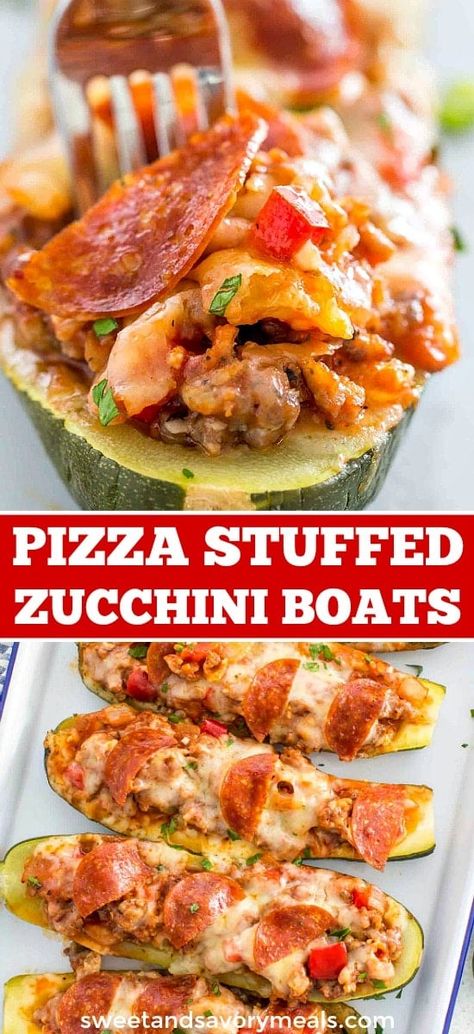 Pizza Stuffed Zucchini Boats are healthy, low carb, and a nutritious dish. #zucchini #zucchiniboats #pizza #pizzarecipes #lowcarb #glutenfree #easyrecipe #sweetandsavorymeals Zucchini Boats Healthy, Stuffed Zucchini Boats, Low Carb Low Fat Recipes, Healthy Low Carb, Stuffed Zucchini, Boiled Egg Diet Plan, Zucchini Boats, Low Carb Zucchini, Best Low Carb Recipes