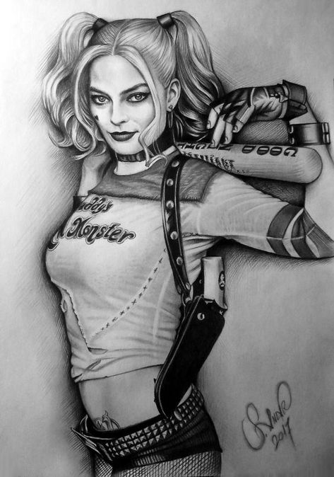 Harley Quinn Kunst, Harley Quinn Tattoo, Joker Drawings, Harley Quinn Drawing, Harley Quinn Quotes, 2b Pencil, Harley Quinn Artwork, Harley Quinn Comic, Joker Tattoo