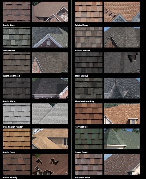 Cedar Roof Exterior Colors, Exterior House Colors Shingles, Architectural Shingles Roof Colors, Shingle Colors With Brick, Tamko Shingles Colors, Tamko Shingles, Types Of Roof Shingles, Certain Teed Roof Shingles, Roof Shingle Colors