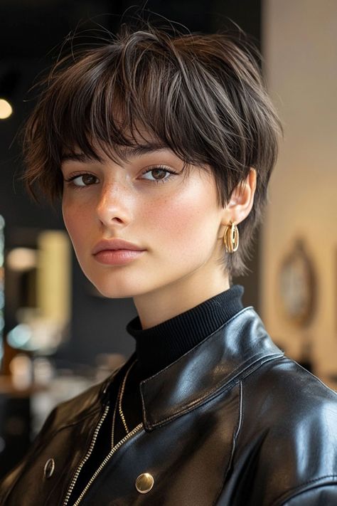 33 Chic Parisian French Bob Haircuts : Effortless Tousled and Airy Waves French Woman Haircut, Very Short French Bob, French Bob Outfit, Parisian Bob With Bangs, French Bob Bangs, French Haircut Parisian Chic, French Bob Short, Layered French Bob, Pixie Cut With Fringe