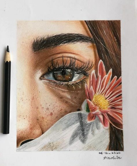 Color Pencil Sketch, Close Up Portrait, Prismacolor Art, Flower Close Up, Beautiful Art Paintings, I Have Nothing, Diy Watercolor Painting, Nature Art Painting, Pencil Art Drawings