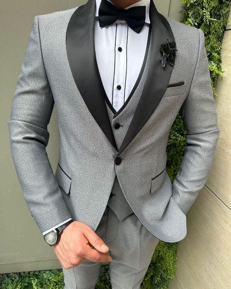 Unforgettable elegance: Wedding Waltz Gray Tuxedo from Suitharbor. Elevate your style. Regular Price 299 USD FREE Shipping Worldwide 🔍Wedding Waltz Gray Tuxedo #SuitharborStyle #WeddingElegance #Suitharbor #TailoredElegance #MensFashion Grey Tuxedo Wedding, Wedding Waltz, Gray Tuxedo, Grey Tuxedo, Modern Groom, Elegance Wedding, Tuxedo Wedding, Waltz, Elevate Your Style