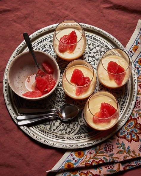 Grapefruit and tequila jellies, with grapefruit posset top — a Honey & Co recipe | Financial Times Grapefruit Posset, Financial Times, Global Business, Tequila, Grapefruit, Jelly, Honey, Charms, Ethnic Recipes