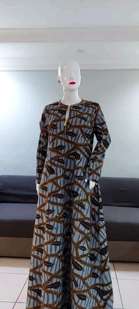 Agbada Styles For Women, Ankara Bubu Gown, Casual Interview Outfits Women, Ankara Bubu Gown Styles, Ankara Bubu, Ankara Kaftan, Bubu Gown, Long Caftan Dress, Bubu Gown Styles