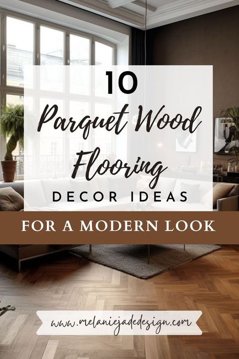 Step up your flooring game! 🌲🏠 Explore '10 Parquet Wood Flooring Decor Ideas' and discover how this classic design can bring a modern twist to any space. Elevate your interiors with the timeless charm of parquet. #ParquetFlooring #ModernHomeDesign #FlooringInspiration Luxury Vinyl Parquet Flooring, Hardwood Flooring Trends 2024, Parkay Flooring Ideas, Parquet Flooring Living Room Modern, Wood Floor Apartment, Wood Floor Designs Pattern, Parquet Flooring Living Room, Modern Flooring Ideas, Parkay Flooring