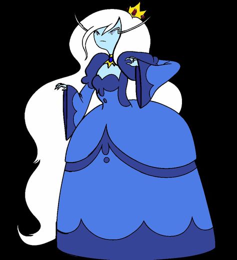 Hear Me Out Cake Female Characters, Ice Queen Adventure Time Fanart, Hear Me Out Female Characters, Hear Me Out Characters Female, Adventure Time Reference, Ice King Adventure Time, Ice Queen Adventure Time, Ice Queen Dress, Adventure Time Drawings