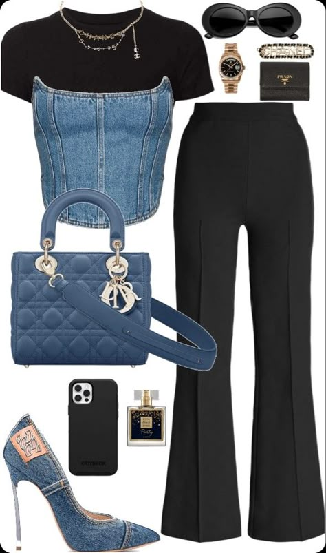 Polyvore Outfits Aesthetic, Classy Jeans Outfit, Chique Outfit, Stylish Work Attire, Everyday Fashion Outfits, Classy Work Outfits, Classy Casual Outfits, Easy Trendy Outfits, Baggy Pants