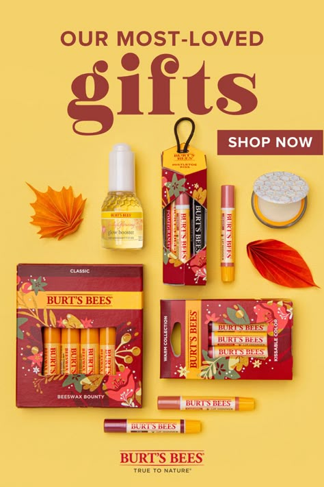 Give a little joy this holiday season, to yourself and others. Shop the most popular Burt's Bees holiday gifts—including lip balm, face care, limited edition gift sets and more. Need some holiday gift ideas? PopGrip Lips by PopSockets x Burt's Bees Beeswax Balm phone grips make a great gift for the tech lover in your life. Our Kissable Color gift set with our tingly Lip Shimmers are perfect for the beauty buff on your list. Shopping for someone who could use a little pampering? Our Truly Glowing Gifts Sets, Retro Christmas Decorations, Diy Christmas Gifts Cheap, Holiday Gift Ideas, Burt's Bees, Burts Bees, Phone Grips, Cheap Diy