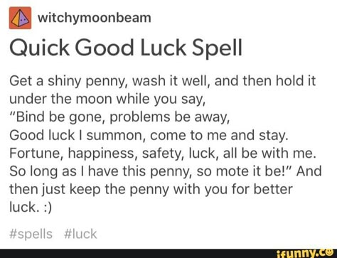 Spell For Luck On A Test, Luck Rituals Witch, Spell For Good Luck For Someone Else, Simple Luck Spell, Good Luck Spell For Someone Else, Good Luck Witchcraft, Good Luck Sigil, Spells For Good Luck, Good Luck Crystals