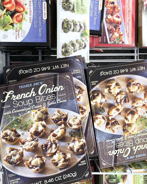 Trader Joes Holiday Appetizers, Trader Joes Hosting Snacks, Trader Joe Appetizers Parties, Trader Joe’s Appetizers, Trader Joe’s Appetizer Ideas, Trader Joes Frozen Appetizers, Appetizers Trader Joe’s, Trader Joes Soup, Reception Appetizers