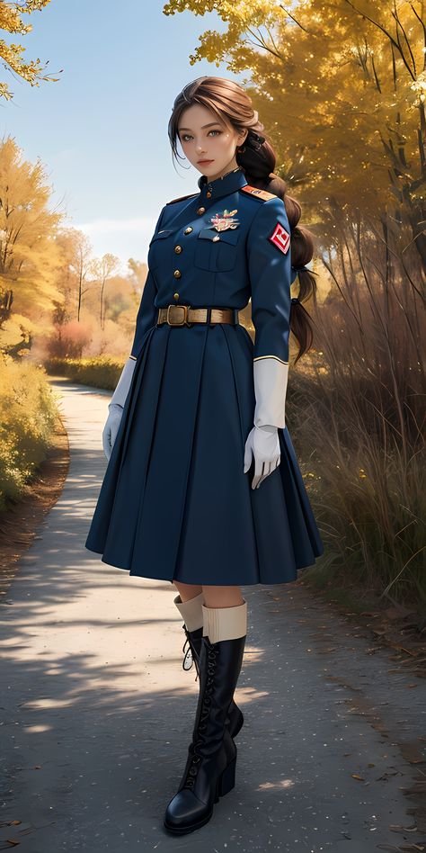 School Uniform Girl, Police Girl, Uniform Outfits, Army Clothes, Uniform Style, Military School, Uniform Fashion, Girls Uniforms, Girls Style