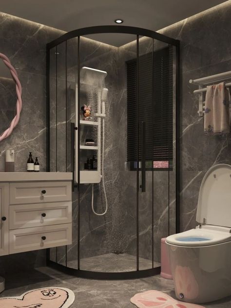 Bathroom decor luxury modern interiors apartment ideas Bathroom Designs 2023, Bathroom Inspo Interior Design, Marble Bathroom Designs, Bathrooms Design, Cute Bathroom, Easy Room Decor, Bedroom Interior Design Luxury, Bathroom Decor Luxury, Washroom Design