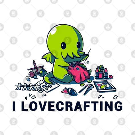 Check out this awesome 'I+Lovecrafting' design on @TeePublic! Tee Turtle, Lovecraftian Horror, Nerdy Shirts, Images Kawaii, Cthulhu Mythos, Call Of Cthulhu, Happy Things, Cute Cartoon Drawings, Random Art