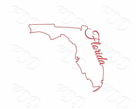 Florida State Tattoo Ideas, Florida State Tattoo, Florida Map Tattoo, Florida Outline, Graphic Map, Illustration Map, State Tattoos, Florida Tattoos, Map Tattoos