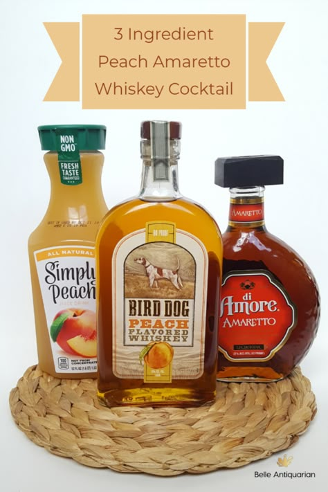 Peach Amaretto Whiskey Cocktail – Belle Antiquarian Peach Amaretto, Peach Whiskey, Peach Cocktail, Cocktail Recipes Whiskey, Peach Drinks, Cocktail Appetizers, Whiskey Cocktail, Boozy Drinks, Whiskey Drinks