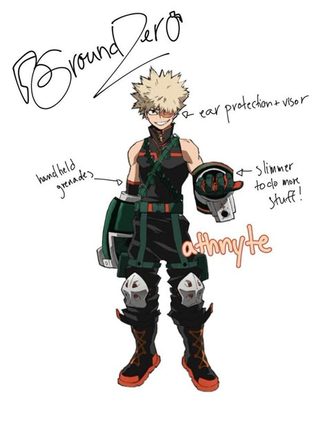 Deku Hero Costume Redesign, Bakugou Costume Redesign, Bakugou Hero Costume Redesign, Bnha Hero Costume Redesign, Villain Costume Drawing, Mha Hero Costume Redesigns, Bakugou Redesign, Plant Hero Costume, My Hero Academia Hero Costumes