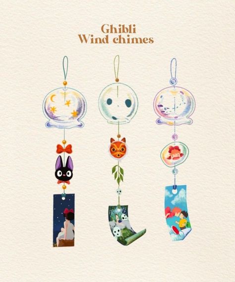 Wind Chimes Tattoo Ideas, Japanese Windchime Tattoo, Wind Chime Drawing, Wind Chimes Aesthetic, Wind Chime Tattoo, Studio Ghibli Tattoo Ideas, Matching Tattoos For Couples, Couple Tattoo Ideas, Ink Tattoo Design