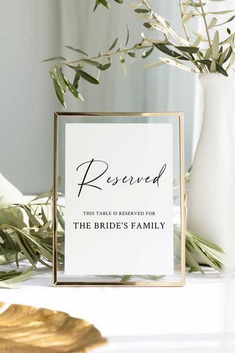 Bride And Groom Family Table, Wedding Table Reserved Signs, Open Seating Wedding Sign, Wedding Reserved Seating Signs, Bride And Groom Table Ideas, Bride Groom Table Decoration, Open Seating Wedding, Reserved Seating Wedding, Laser Gifts