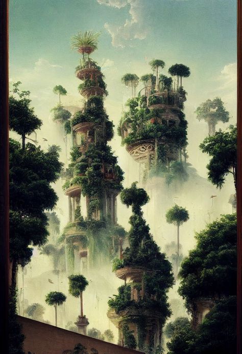 Hanging Gardens Babylon, Minecraft Hanging Gardens Of Babylon, Gardens Of Babylon Aesthetic, Babylon Gardens Hanging, Hanging Gardens Of Babylon Aesthetic, Hanging Gardens Of Babylon Architecture, Hanging Gardens Of Babylon Art, Gardens Of Babylon Art, Sumerian Aesthetic