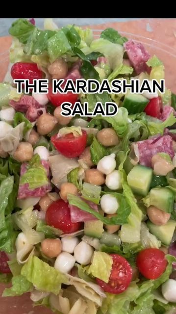 Kim Kardashian Salad, Kim K Salad, Kardashian Salads Recipes, Kardashian Salad, Kardashian Salads, Kim Kardshian, Kim Kadarshian, Greek Salad, Kardashian Style