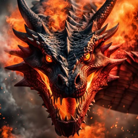 Dragon ready for his close up - created with ClipDrop.co Dragon Looking At You, Fire Breathing Dragon Art, Dragon Breathing Fire Drawing, Dragon Fantasy Realistic, Dragons Realistic, Fire Breathing Dragon Tattoo, Dragon Fire Tattoo, Fire Dragon Art, Dragon Realistic